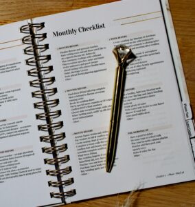 photo showing page from newest product the I Do Diary 2.0