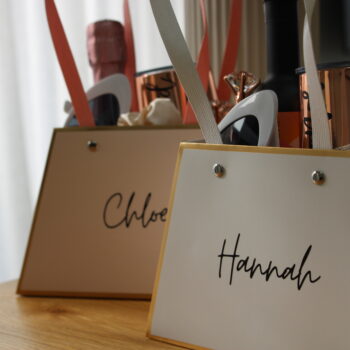 Picture of I Do Diary DIY Bridesmaid Gift Bags with custom names