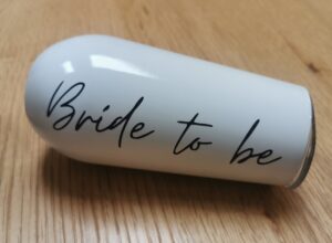 Personalised Bride to Be Wine tumbler from I Do Diary