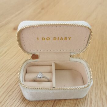 I Do Diary custom made ring holder for Bride