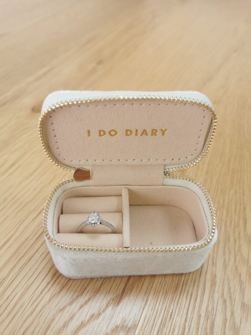 I Do Diary custom made ring holder for Bride