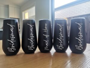 Black wine tumblers